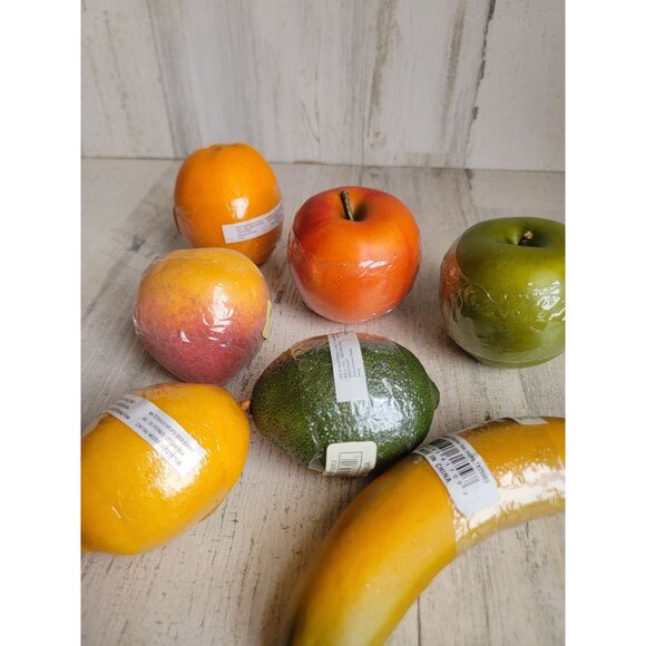 Country Market artificial realistic fruit banana lemon Apple orange lime Peach s - Picture 12 of 13